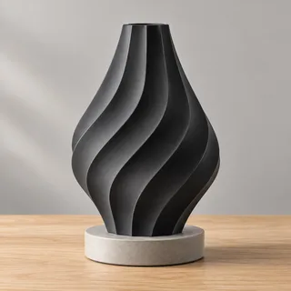 Black version of the spiral lamp design